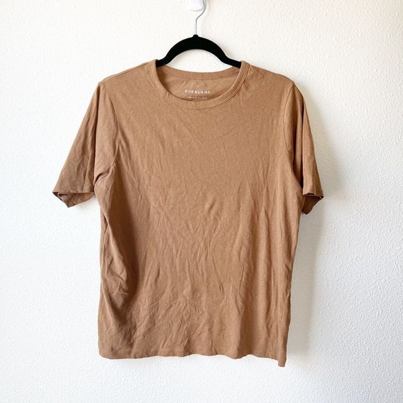 Everlane Tops - Everlane Brown Crew Neck Short Sleeve Cotton T-Shirt Women's Size X-Small XS